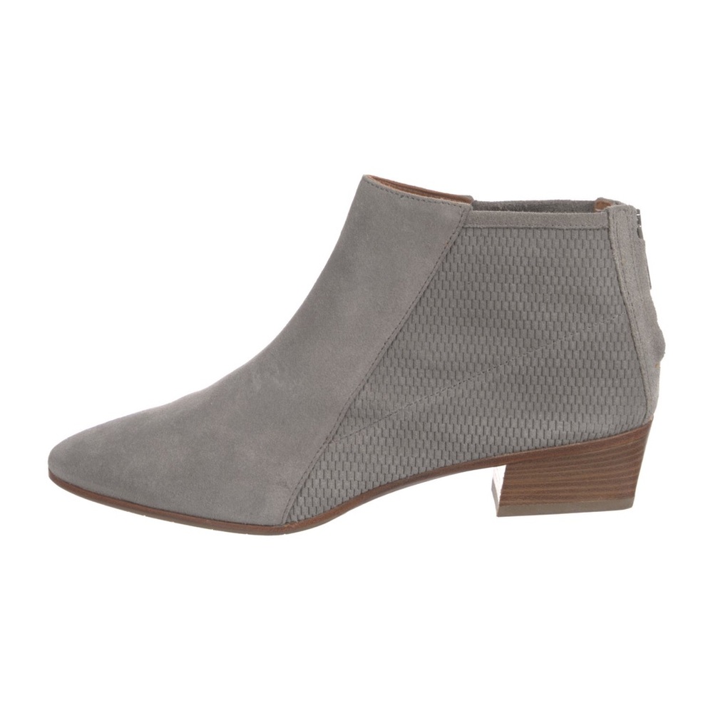 Aquatalia Grey Suede Almond Toe Ankle Boots